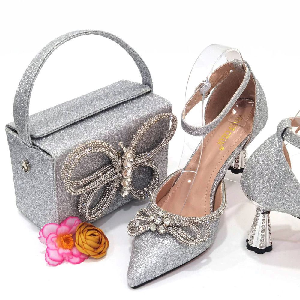 Women's Shoes Classic Women's Pointed Bow Back Bag Sandals Catwalk Style Square Box Handbag Butterfly Accessories Versatile_vogvips.com