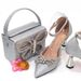 Women's Shoes Classic Women's Pointed Bow Back Bag Sandals Catwalk Style Square Box Handbag Butterfly Accessories Versatile_vogvips.com