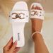 Women's Shoes, New Style Fashion Slippers, Classic Temperament, Versatile Solid Color Decoration, Square Head Flat Bottom Comfortable Sandals_vogvips.com
