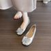 French High-end Versatile Square Head Rhinestone Black Single Shoes Women's Shoes Spring And Autumn Mid-heel Fashion Women's Shoes_vogvips.com