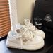 Little White For Women, Versatile Fashionable In Autumn Winter Design, Thick Sole Lightweight And Casual Campus Style_vogvips.com