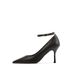 Wide Strap Pointed Toe Stiletto Low-cut Microfiber High-heeled Shoes Women, Suitable For Daily Commuting, Available In_vogvips.com