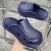 High Looks Temperament, Thick Soled Perforated Shoes For Men, EVA Super Soft, Anti Slip, Simple And Easy To Wear,_vogvips.com