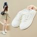 Mesh White Shoes Female Students Breathable Heightening Shoes Casual Street Shoes Board Shoes_vogvips.com