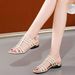 Patent Leather Hollow-out Sandals Women, 2025 New Model, Low-heeled Summer Women's Shoes, Flat Soft-soled Roman Sandals,_vogvips.com