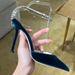 Manufacturer's New Summer Stiletto Heels With Rhinestone Chains, Pointed Toe, Suede, Sexy Closed-toe Sandals_vogvips.com