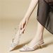 In-stock Wholesale Commuter Shoes, Elegant And Stylish High Heels, 2026 Spring-summer New French Pointed-toe Sandals For_vogvips.com
