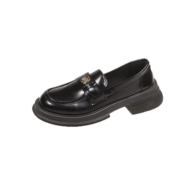 Camellia Loafers, High-end Thick-soled Leather Shoes, Gold Coins, And Single Shoes_vogvips.com