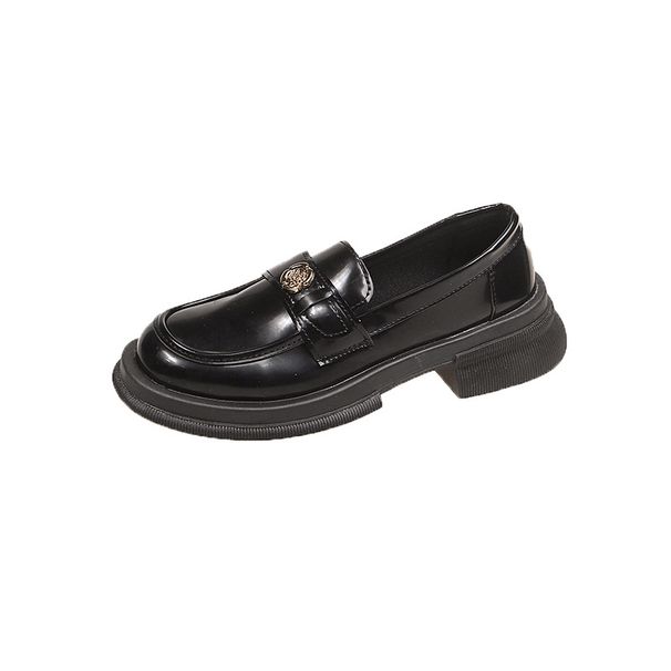 Camellia Loafers, High-end Thick-soled Leather Shoes, Gold Coins, And Single Shoes_vogvips.com