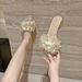 Women's Floral Slide Sandals - 1.5cm Low Heel Summer Slippers | PU Strappy Flip Flops | Breathable Open-Toe Design | Casual Boho Beach Shoes_vogvips.com