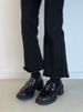 Goatskin ~ British Style Camellia Thick Sole High Loafers Women's Autumn Slip-on Leather Shoe Retro Chunky Heel Shoes_vogvips.com