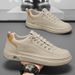 Men's Shoes Breathable Little White Shoes Men's Platform Sports Shoes Casual Leather Shoes Board Shoes_vogvips.com