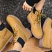New Pair Boots With High Tops And Plush Chunky Yellow Boots Men's And Women's Shoes_vogvips.com