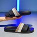 YRZL Slippers Summer Soft Sandals Breathable Lightweight Slides For Men Non-Slip Comfortable Shoes Outdoor Casual_vogvips.com