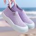 Women's Shoes Casual Shoes Fashion Women's Single Shoes Soft Sole Comfortable Nurse Shoes One Pedal Mother Shoes Breathable Fly Woven Shoes_vogvips.com
