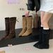 Pointed Toe Flat Long 2025 Autumn Winter New Over-the-Knee Women Height Increasing Slim Boots_vogvips.com