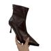 Stiletto Internet Celebrity Slim For Women 2024 Autumn Winter New Versatile Pointed Toe Short Elegant High Heel Ankle_vogvips.com