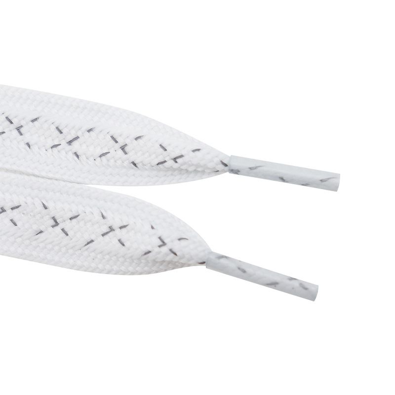 Shoelace 1.55cm Wide Flat Two-color Cross Reflective Shoelace Accessories Decorative Rope_vogvips.com