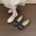 Soft Leather Version! Korean-style Polka Dot Soft-soled Shallow Single For Women, Sweet Flat Mary Jane Shoes With Round_vogvips.com