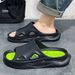 New 2025 Fashion Men Slides Male Summer Shoes Thick Sole Comfortable Outdoor Men Solid Slippers Non-slip Massage EVA Shoes 30055_vogvips.com