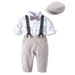 Autumn New Long Sleeve Romper Set Infant Clothing Boys Fashion Gentleman Outfit_vogvips.com