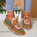 Women Fashion Platform Casual Single Breathable Flat Bottom Lace Up Lightweight Sneakers Shoes Zapatos De Mujer_vogvips.com