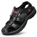 High Quality Sandals, Large Dock Layer Cowhide Outdoor Leather Hollowed Out Shoes, Thick Soled Casual Men's Sandals_vogvips.com