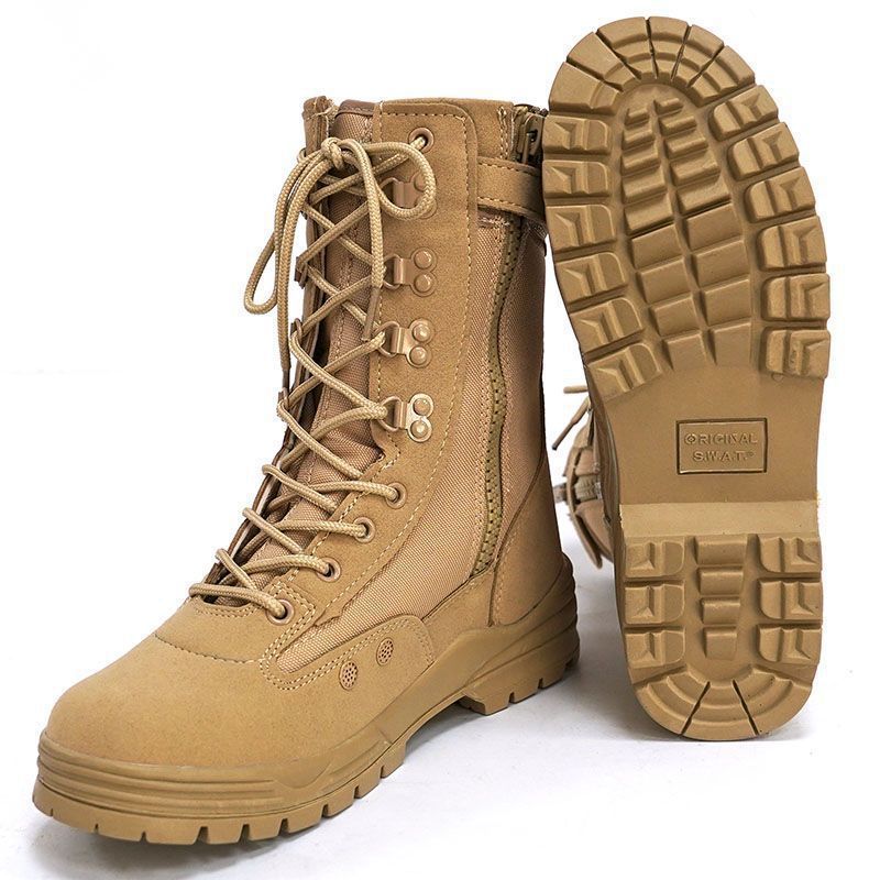 High-top Combat Boots Tactical Boots New Breathable Ultra-light Training Hiking Shoes Hiking Outdoor Summer Military Training Boots_vogvips.com
