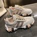 New Women's Fashion Sneakers With Rhinestone Accents – Lightweight, Comfortable & Non-Slip – Available In Sizes 35-43 (Silver/Gold)_vogvips.com