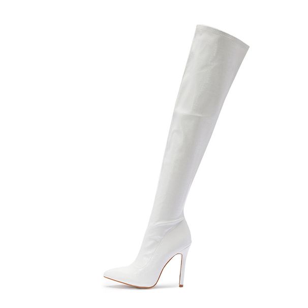—Pingao Brand Pointed Toe Stiletto Slimming High Heel Long Side Zipper Fashion Boots_vogvips.com