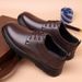 Top-layer Cowhide Men's Business Versatile And Stylish Breathable Shoes, British Casual Lace-up Single Leather Shoes_vogvips.com