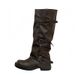 Women's Chunky Heel Side Zip Knee High Boots With Buckle Detail - Stackable Slim Fit Round Toe Winter Boots_vogvips.com