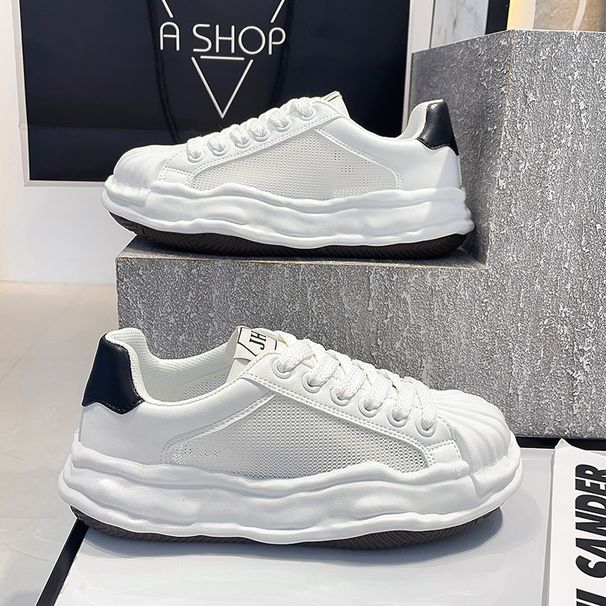 Shell Toe For Children New Summer Dissolving Versatile Breathable White Casual Sports Mesh Shoes_vogvips.com