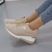 Large Size Leisure Thick Soles Sloping Heels, Casual With Straps And Mesh For Women's Sports Shoes_vogvips.com