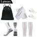 5 Piece Set For Outdoor Activities, Non Slip Football Socks, Outdoor Socks, Bandages, Shin Guards, Sports Drawstring Bag_vogvips.com