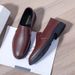 Men’s Shoes Black Leather Shoes Men's Breathable Korean Style Trendy Casual Shoes Business Formal Men's Leather Shoes Round Head_vogvips.com