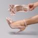 Butterfly Knot High Heel Patent Leather Elegant Sexy Pointed Toe Wedding Banquet Party Back Strap Sandals European And_vogvips.com