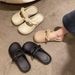 EVA Women's Summer Outdoor Slippers With French Bow Design, Fashionable Soft Sole, Non-slip, Easy Slip-on Sandals_vogvips.com