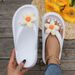 Summer New Flip Flops WOMEN Sunflower Pattern Slides One-Piece Eva Slippers Non-Slip Beach Holiday Shoes Home Indoor Slippers_vogvips.com