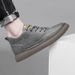 Mid-Top Breathable Sneakers White For Men Teens Youth 6cm 8cm Height Increasing Sports Casual Comfortable Platform Shoes Lace Up_vogvips.com