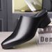 European Style Pointed Toe Men's Sandals Business Casual Formal High Heel Backless Leather Shoes Fashion Versatile_vogvips.com
