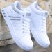 Men's New Summer White Korean Version Trendy Mid Top Board Teenagers Casual Sports Trend Shoes For Men_vogvips.com