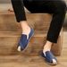 Men Hand Stitched Linen Slip On Loafers Breathable Non-Slip Casual Comfort Walking Shoes_vogvips.com