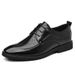 Men's Large Size Leather Brogue Shoes British Style Business Formal Comfortable Slip-On_vogvips.com