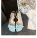 Grape Mom~ Bow Open-toed Sandals 2026 Summer New French Side Empty Satin One-word High-heeled Sandals Women_vogvips.com