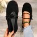 New Plus Size Spring And Autumn British Mom Round Toe Lightweight Soft Sole Casual Single Shoes For Women_vogvips.com