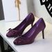 Women's Stiletto Heel Pumps French Style Elegant High Heeled Slip On Shoes With Round Toe Low Cut Design And Bow Perfect For A Sophisticated Evening Occasion_vogvips.com