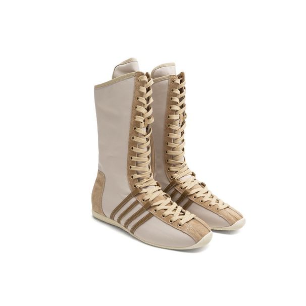 Women Boxing Boots SGIRL Twtw2025 Spring And Autumn High-Top Fashion Show Boxing Boots Leather Patchwork Casual Sneakers Ins Trend_vogvips.com