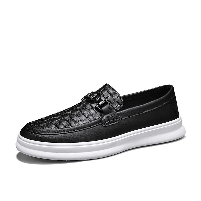 Four Seasons Low-top Business Casual Shoes Workwear Leather Trendy Slip-on Small Quantity Custom_vogvips.com