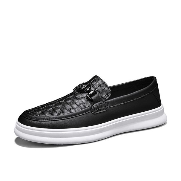 Four Seasons Low-top Business Casual Shoes Workwear Leather Trendy Slip-on Small Quantity Custom_vogvips.com
